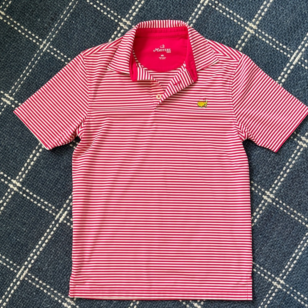 Masters Kids Polo with Red and White Stripes